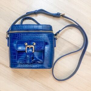 Free People Croc Effect Reptile Crossbody Bag